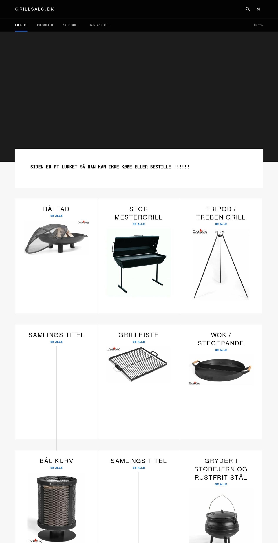 grillsalg.dk shopify website screenshot