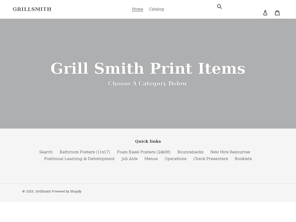 grillsmithprint.com shopify website screenshot