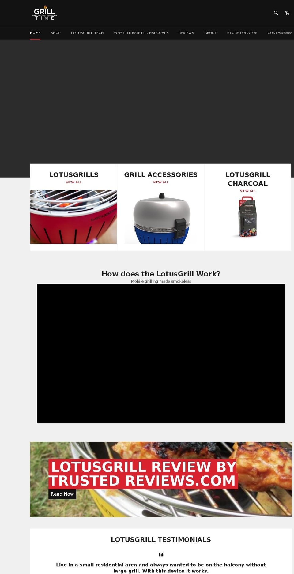 grilltimenation.com — Shopify storefront screenshot