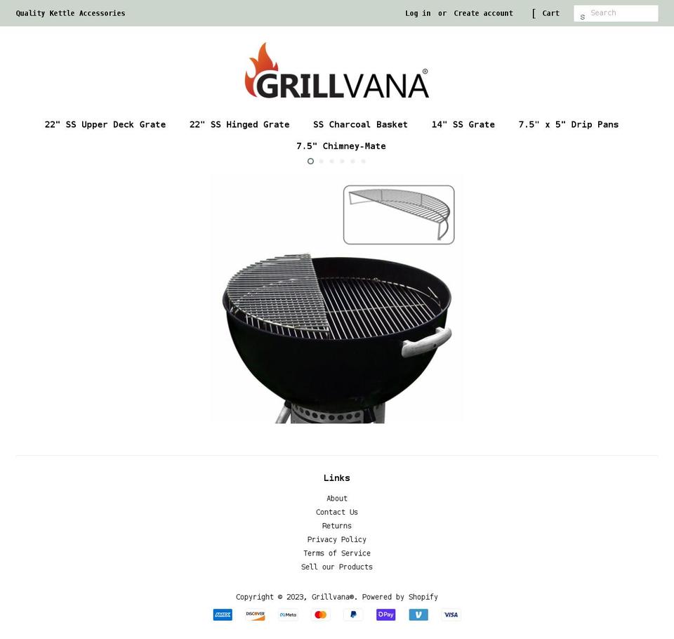 grillvanausa.com shopify website screenshot