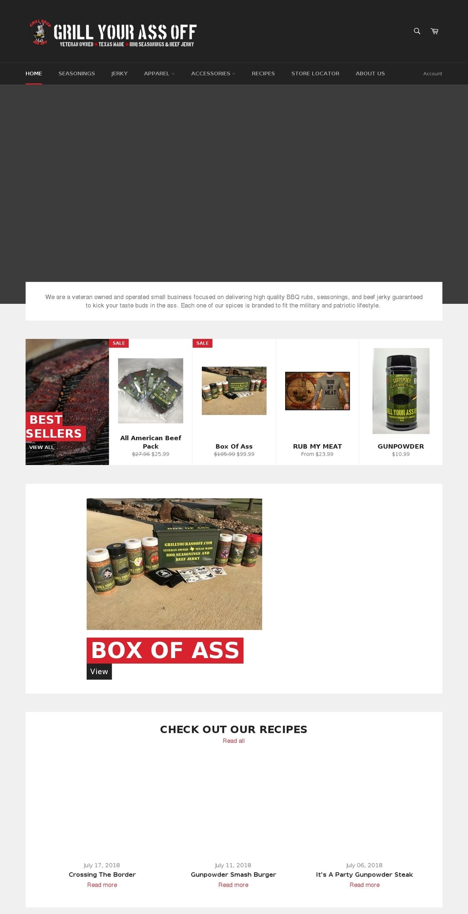 grillyourassoff.com shopify website screenshot