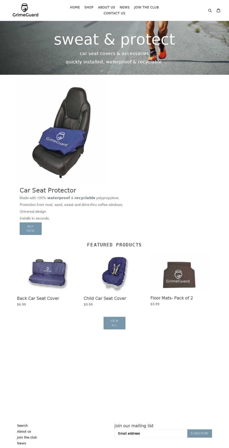 grimeguard.com shopify website screenshot