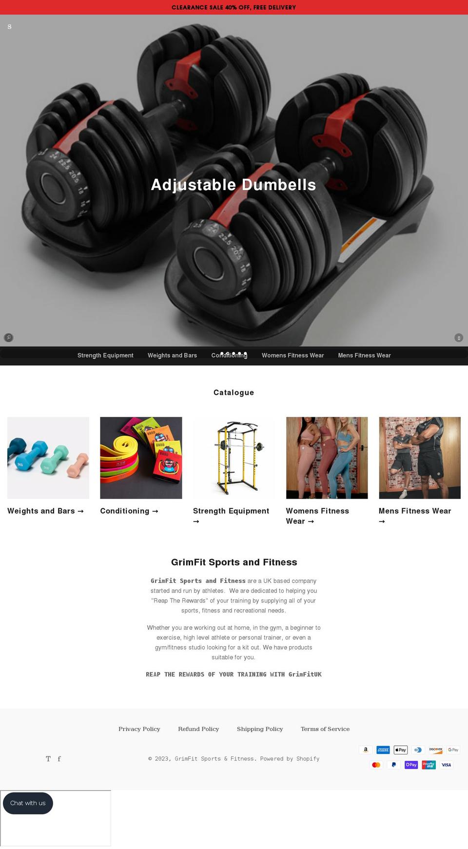 grimfituk.com shopify website screenshot