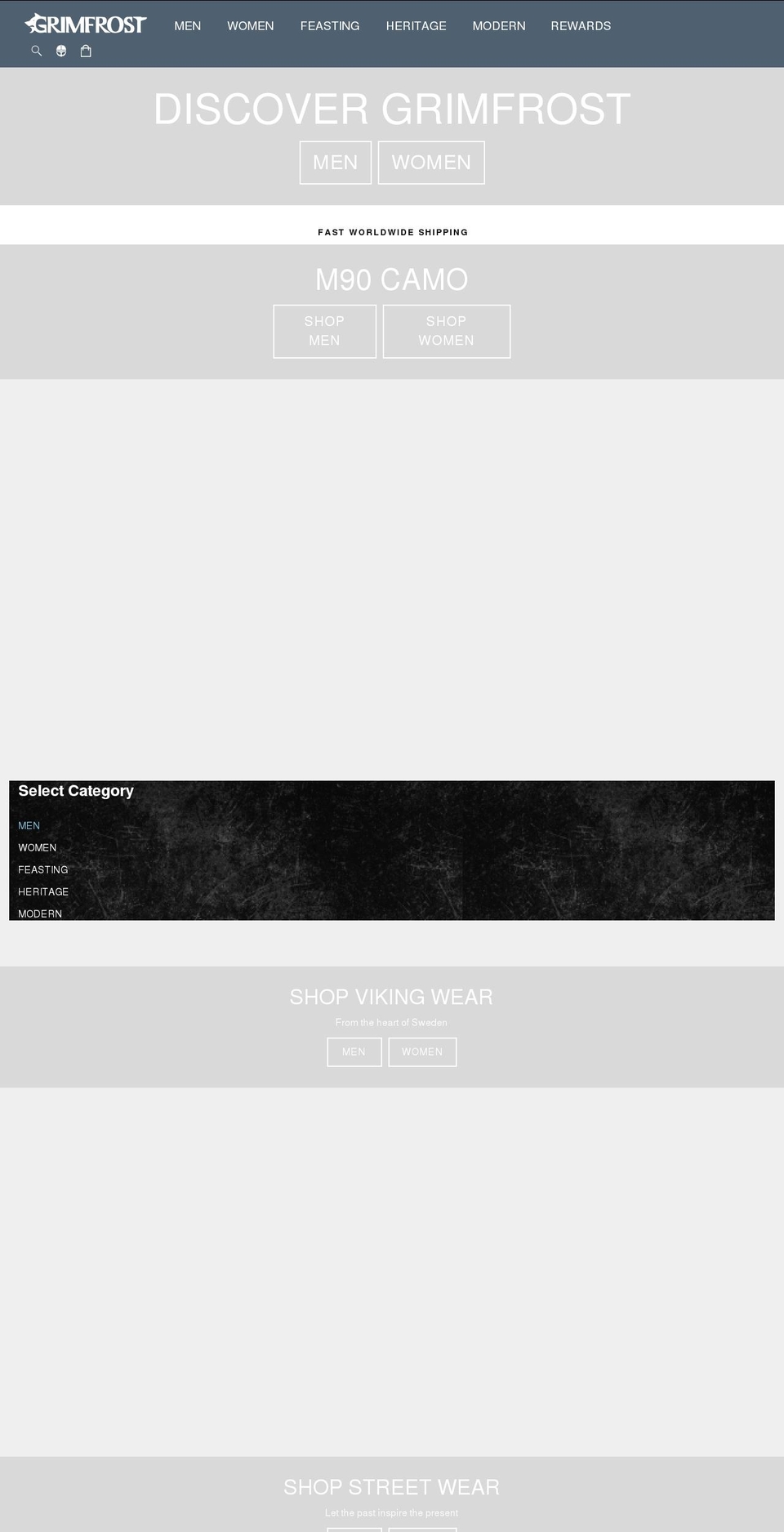 grimfrost.site shopify website screenshot