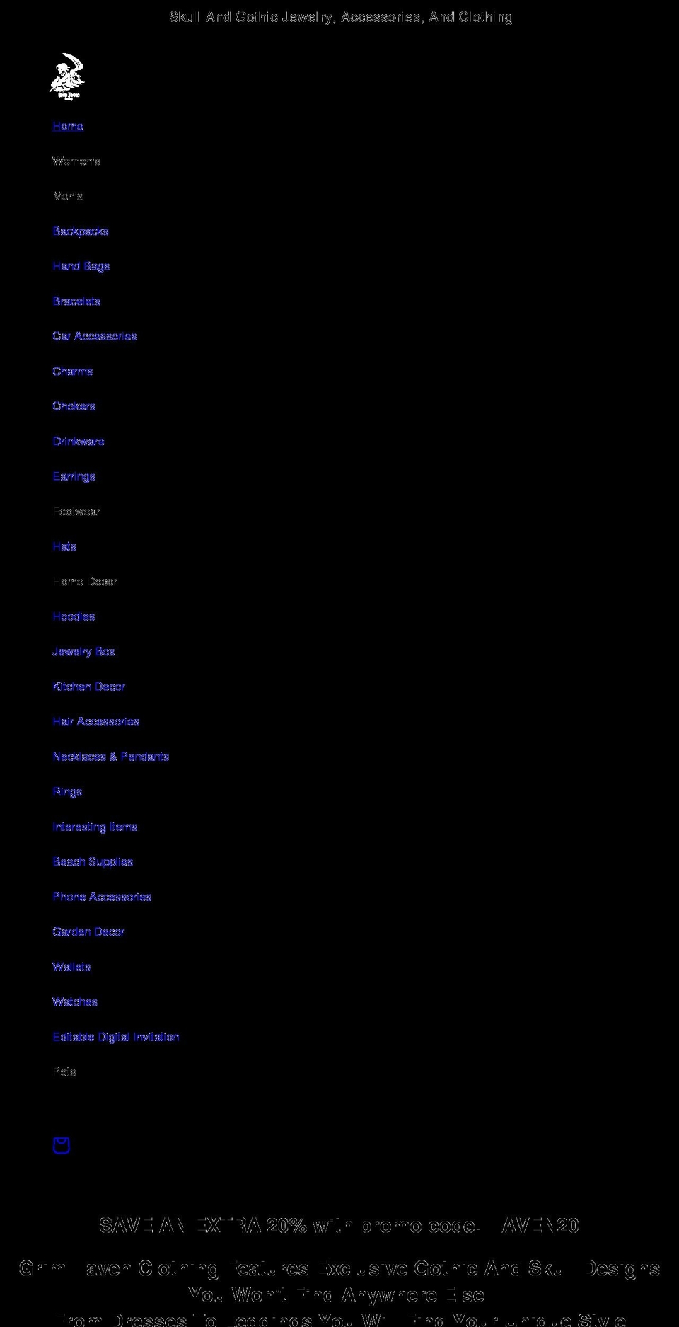 grimhavenclothing.com shopify website screenshot