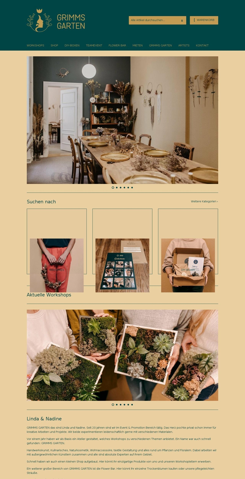 grimms-garten.com shopify website screenshot