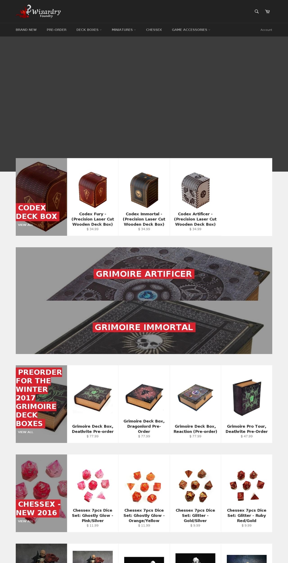 grimoirebox.com shopify website screenshot