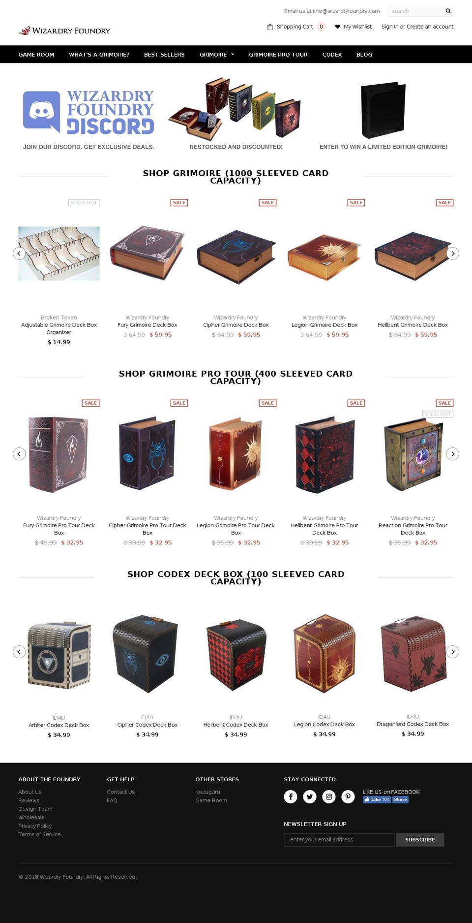 grimoiredeckbox.com — Shopify storefront screenshot