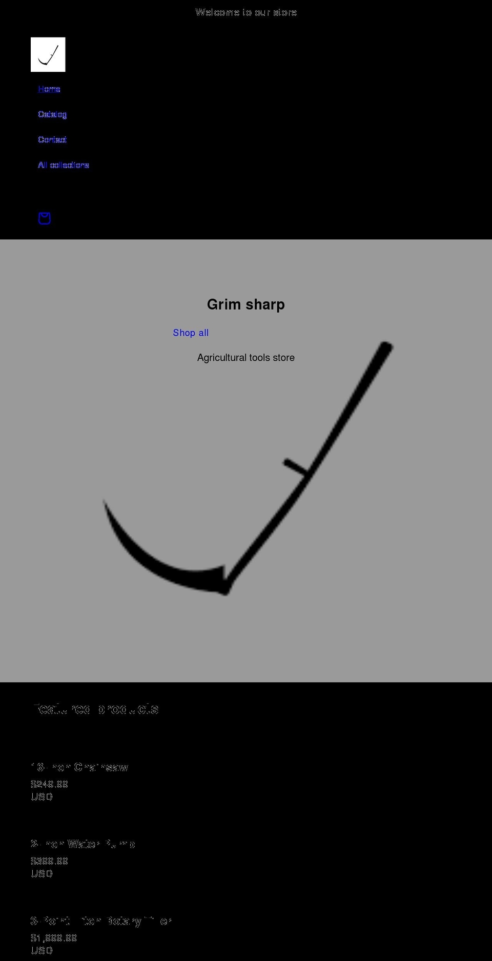 grimsharp.com shopify website screenshot