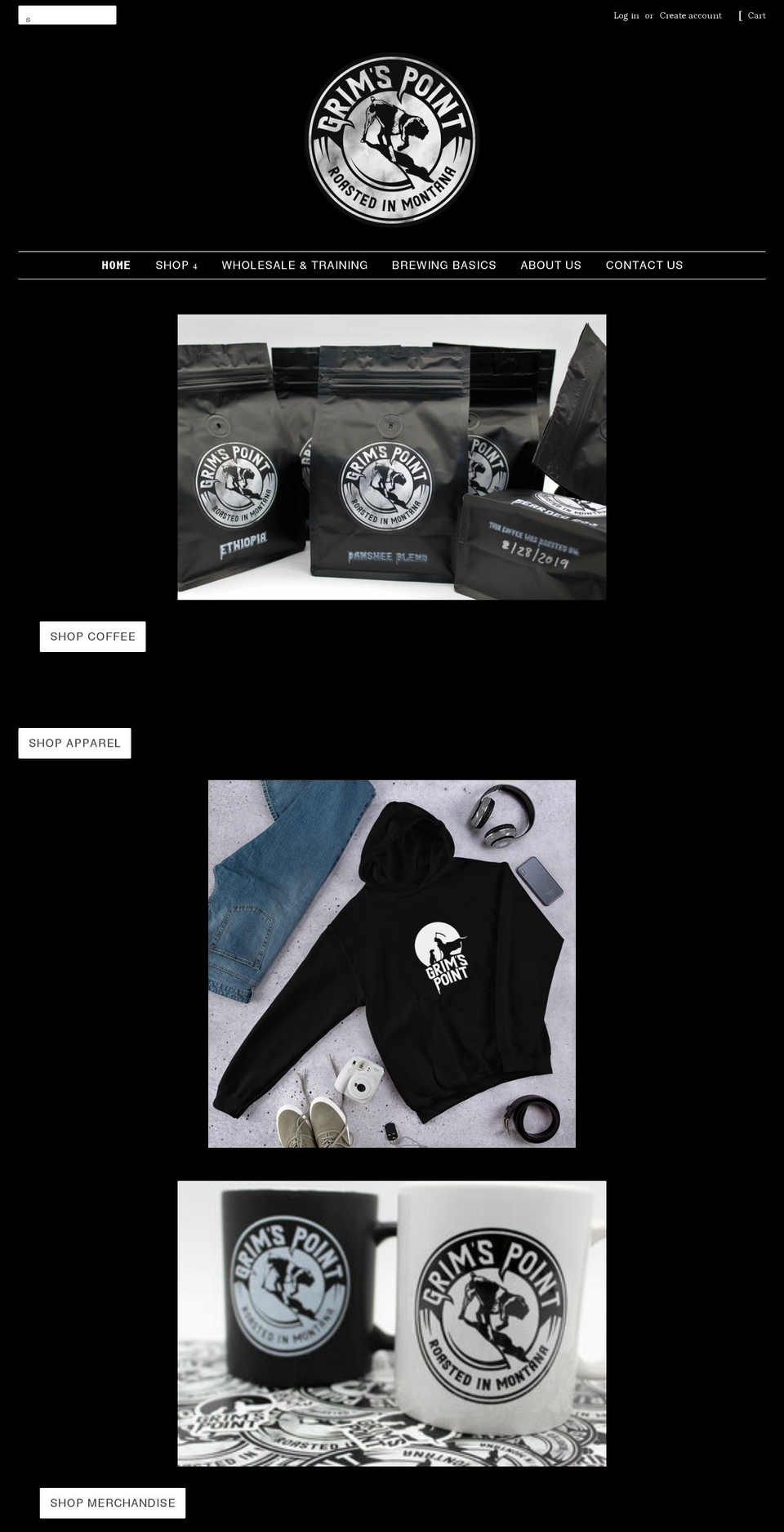 grimspoint.com shopify website screenshot