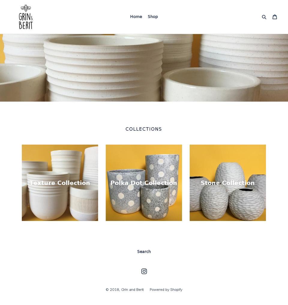 grinandberit.com shopify website screenshot