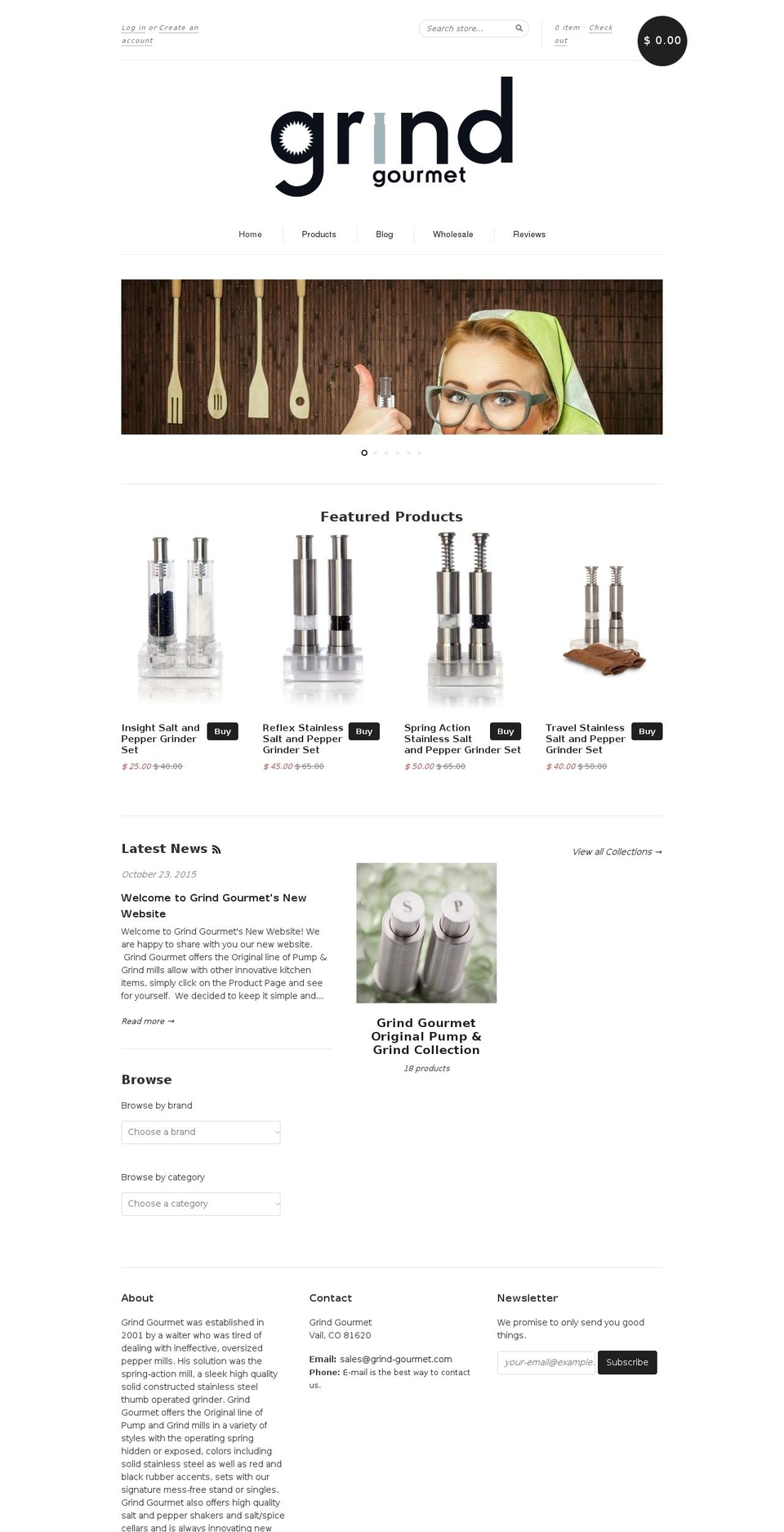 grind-gourmet.com shopify website screenshot