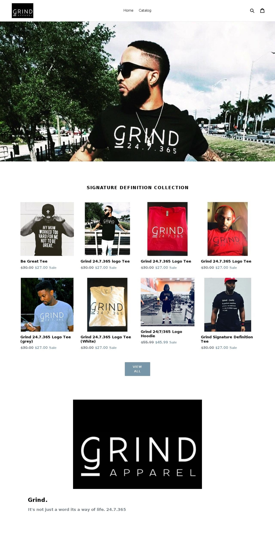 grindapparelcomp.com — Shopify storefront screenshot