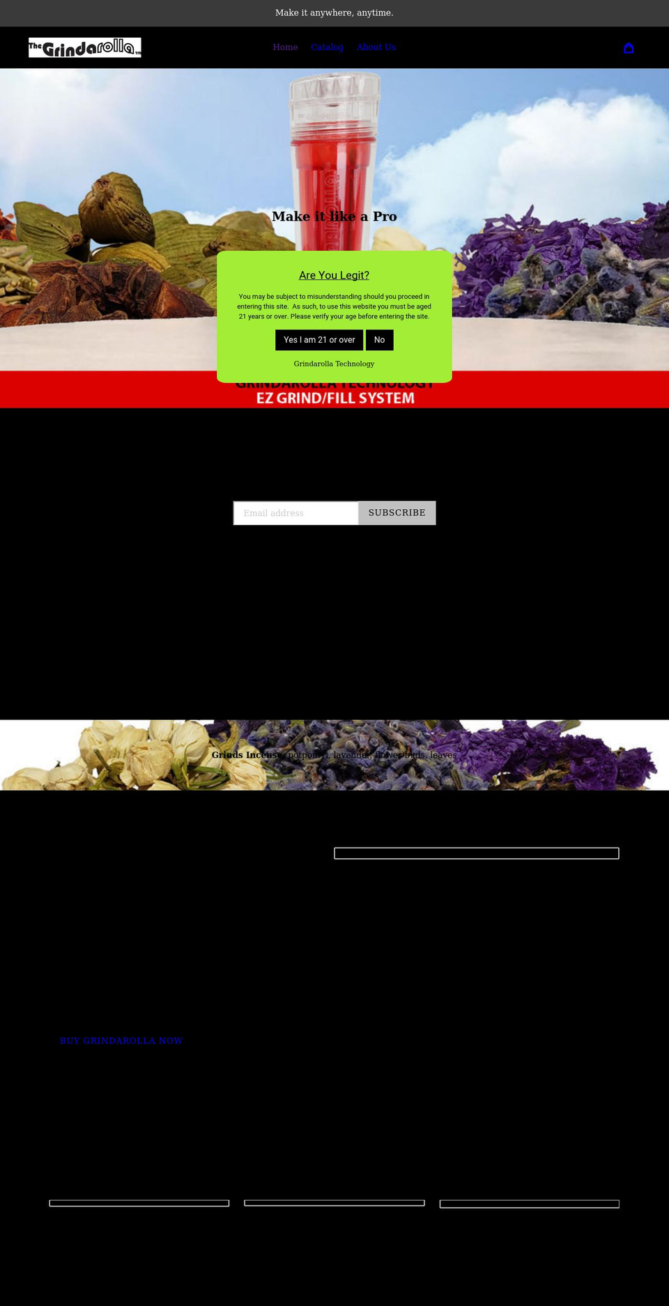 grindarolla.com shopify website screenshot