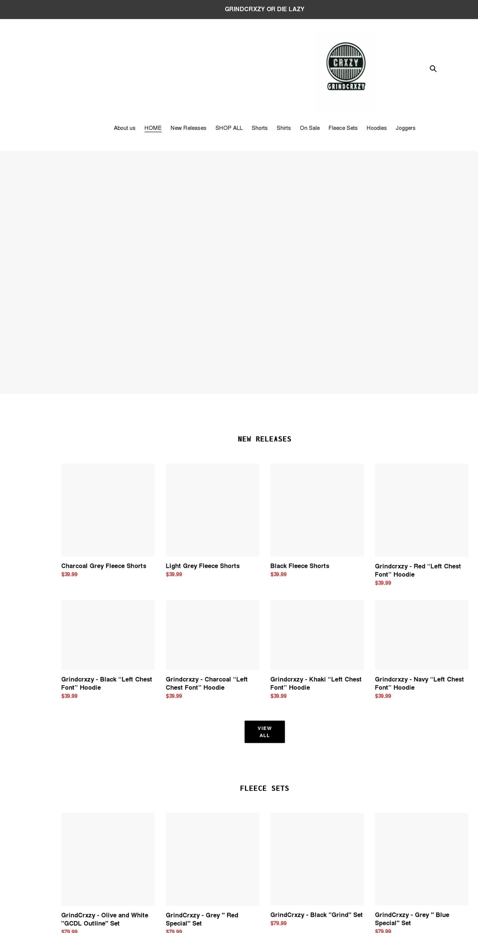 grindcrxzy.com shopify website screenshot