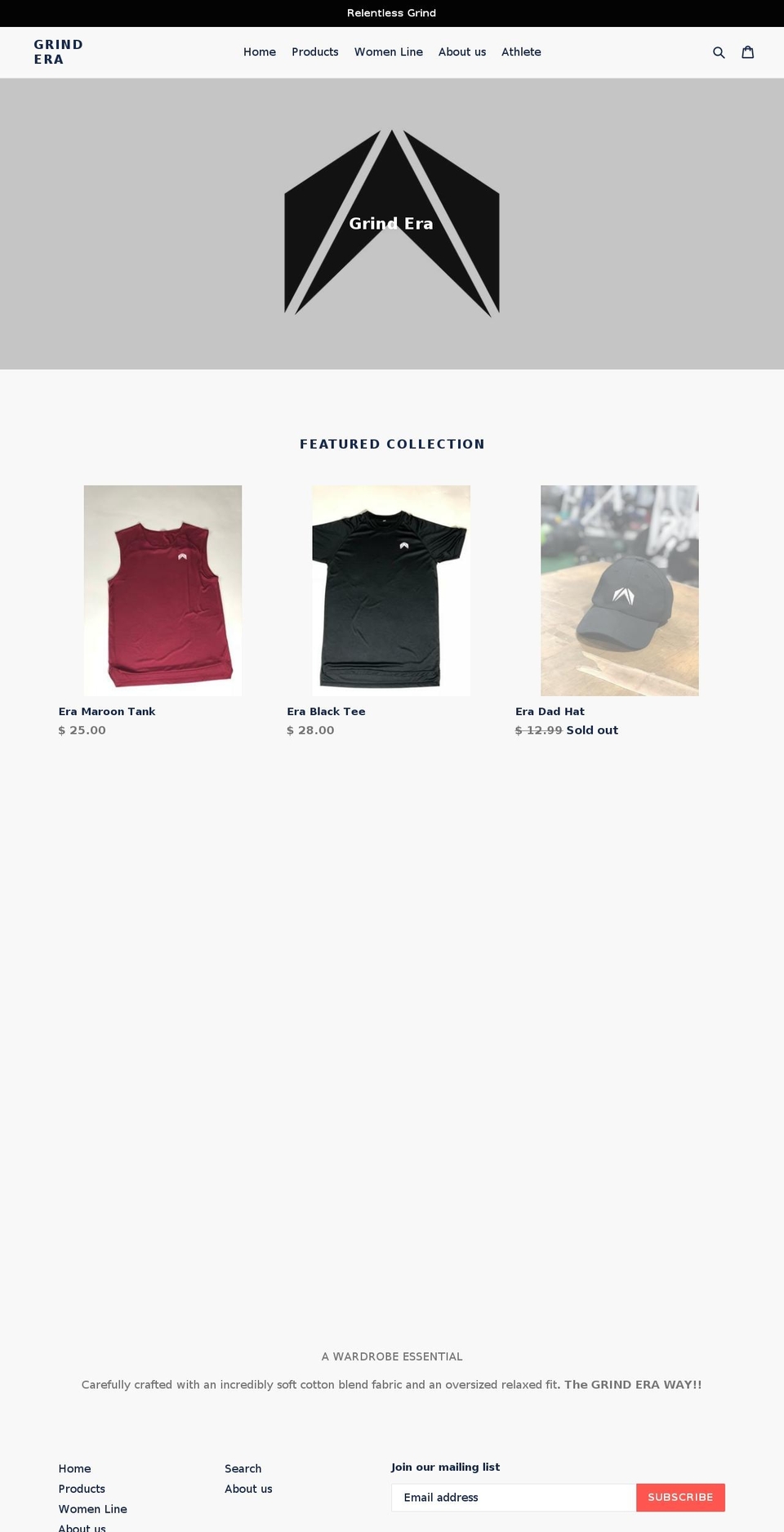 grindera.net shopify website screenshot