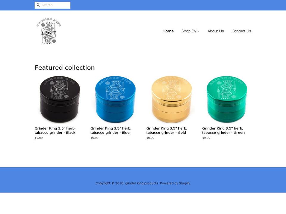 grinderkingproducts.com — Shopify storefront screenshot
