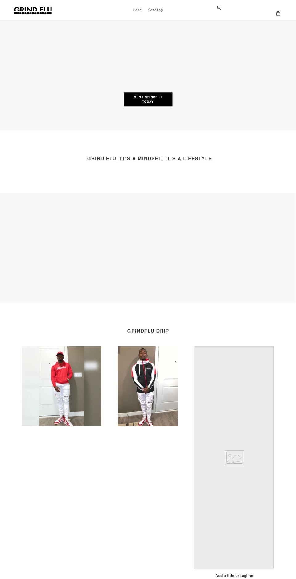 grindflu.net shopify website screenshot