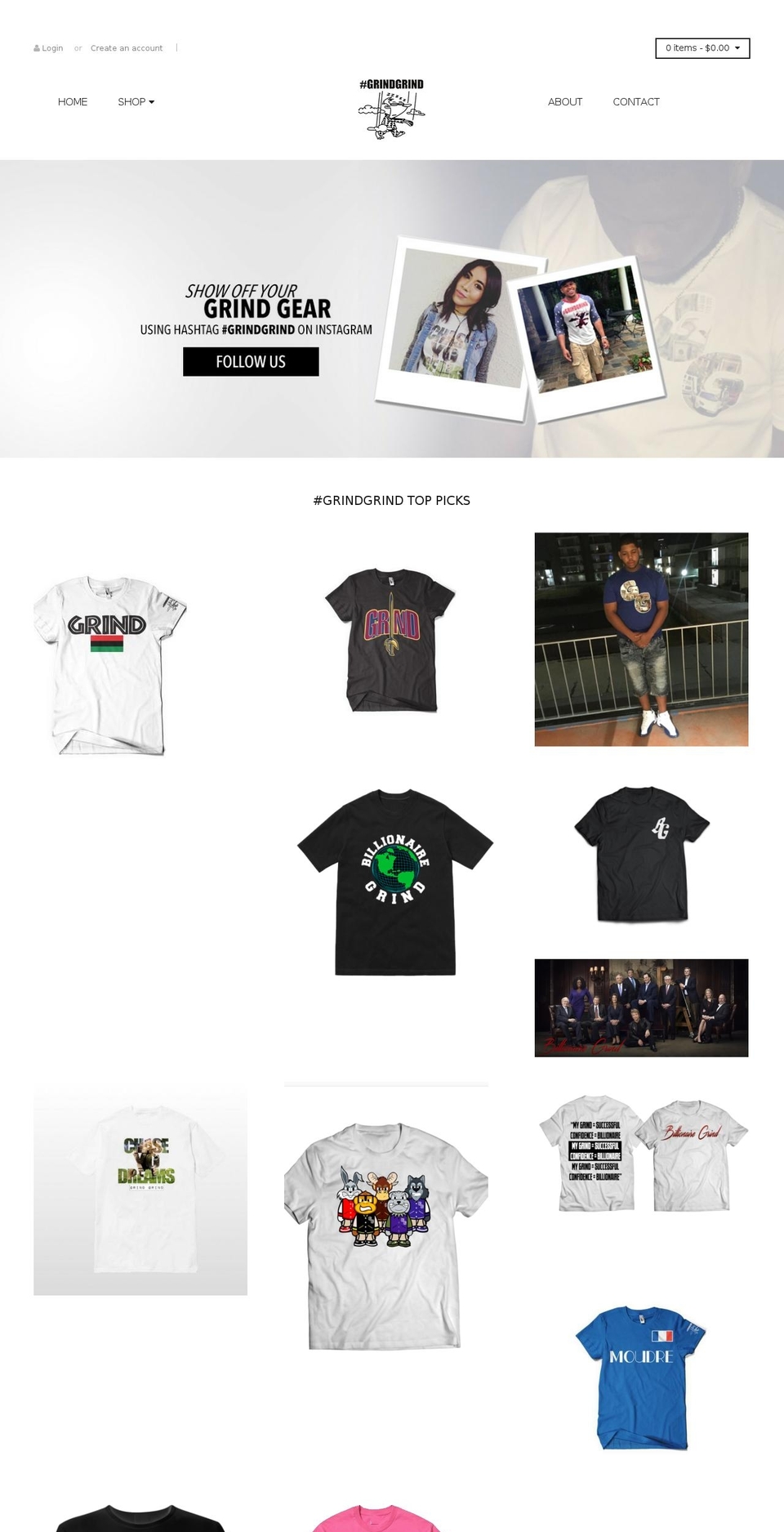 grindgrind.com shopify website screenshot