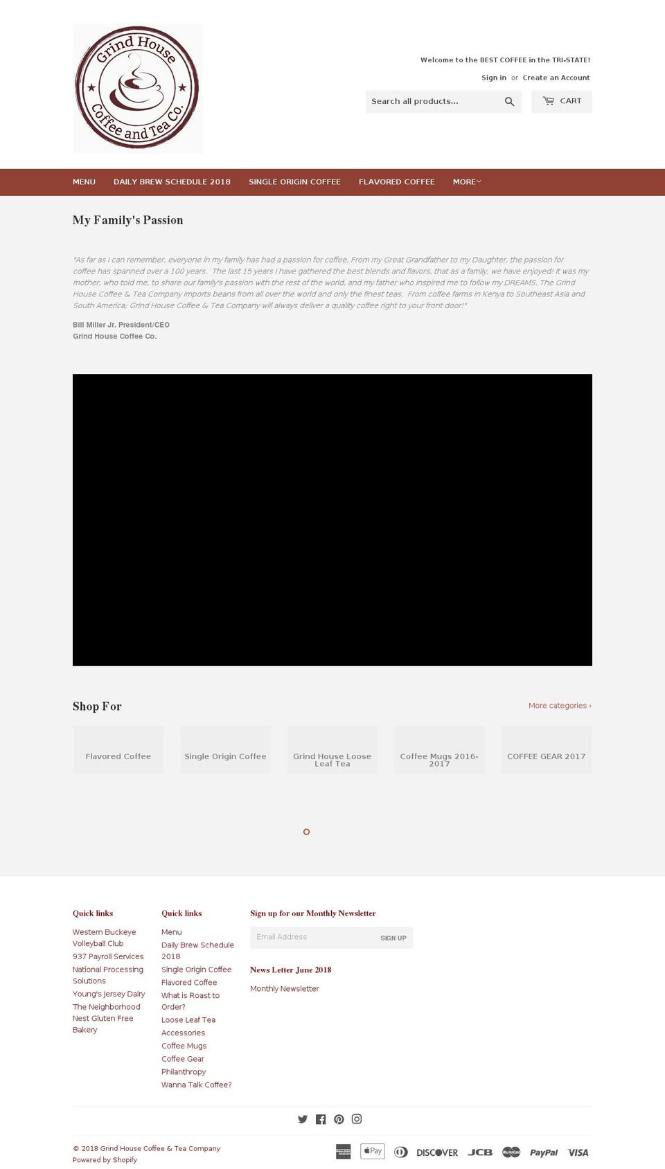 grindhousecoffeeco.com — Shopify storefront screenshot