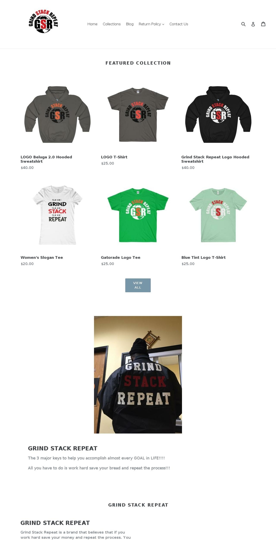 grindstackrepeat.com — Shopify storefront screenshot
