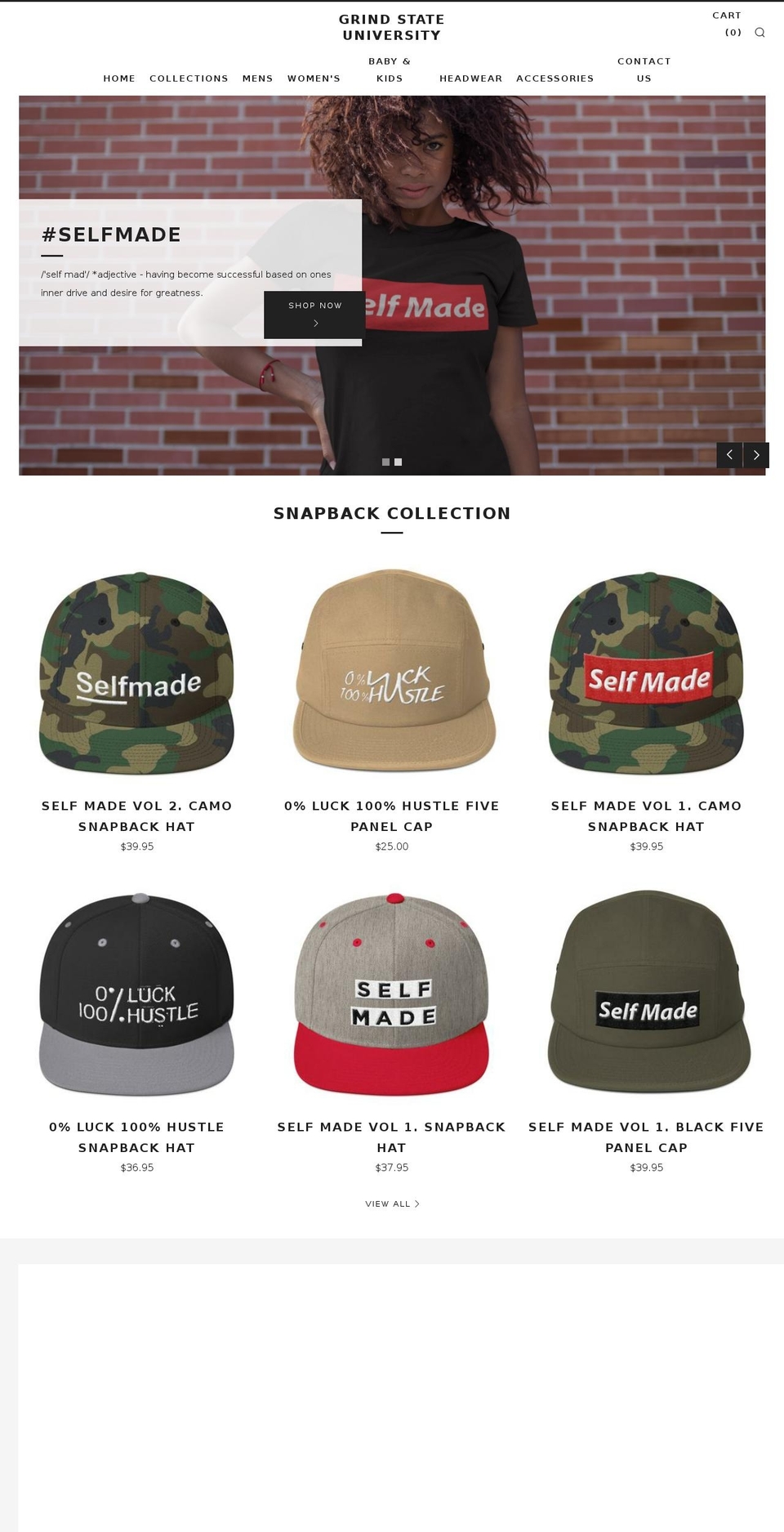 grindstateuniversity.com — Shopify storefront screenshot