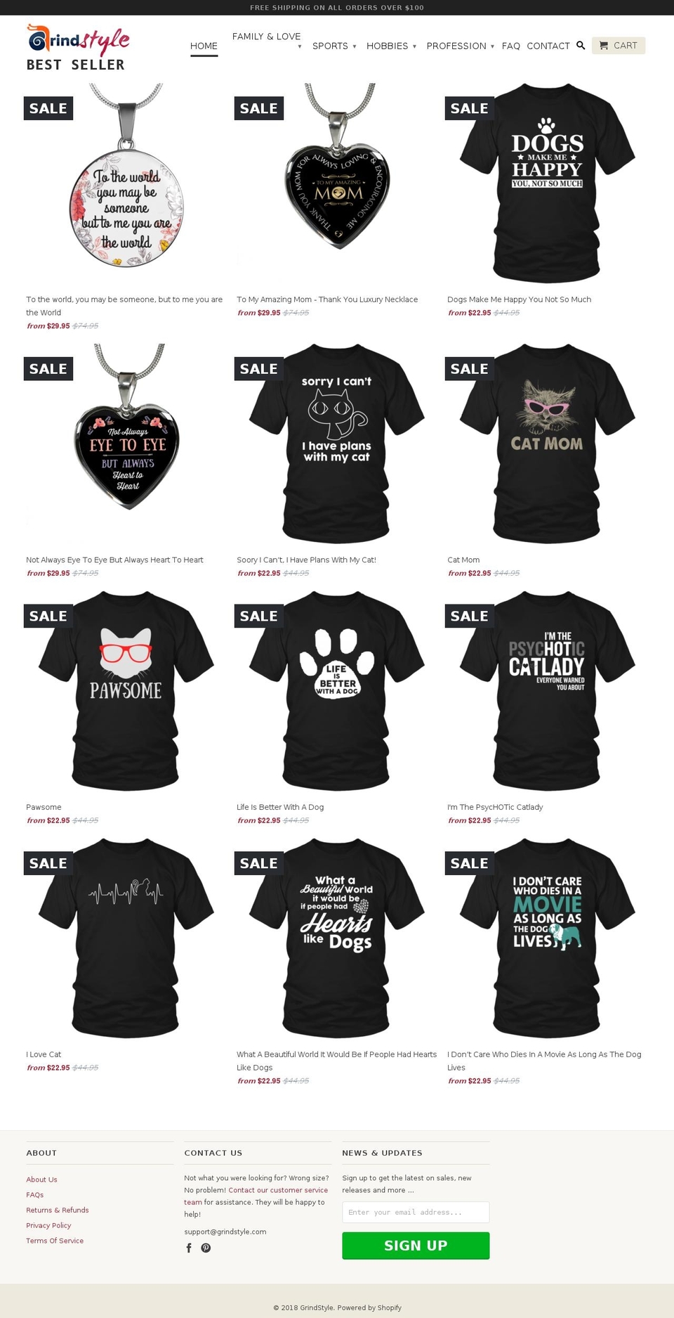 grindstyle.com — Shopify storefront screenshot