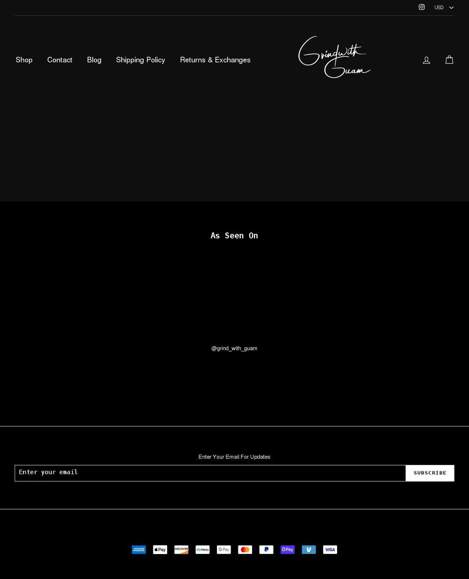 grindwithguam.com shopify website screenshot
