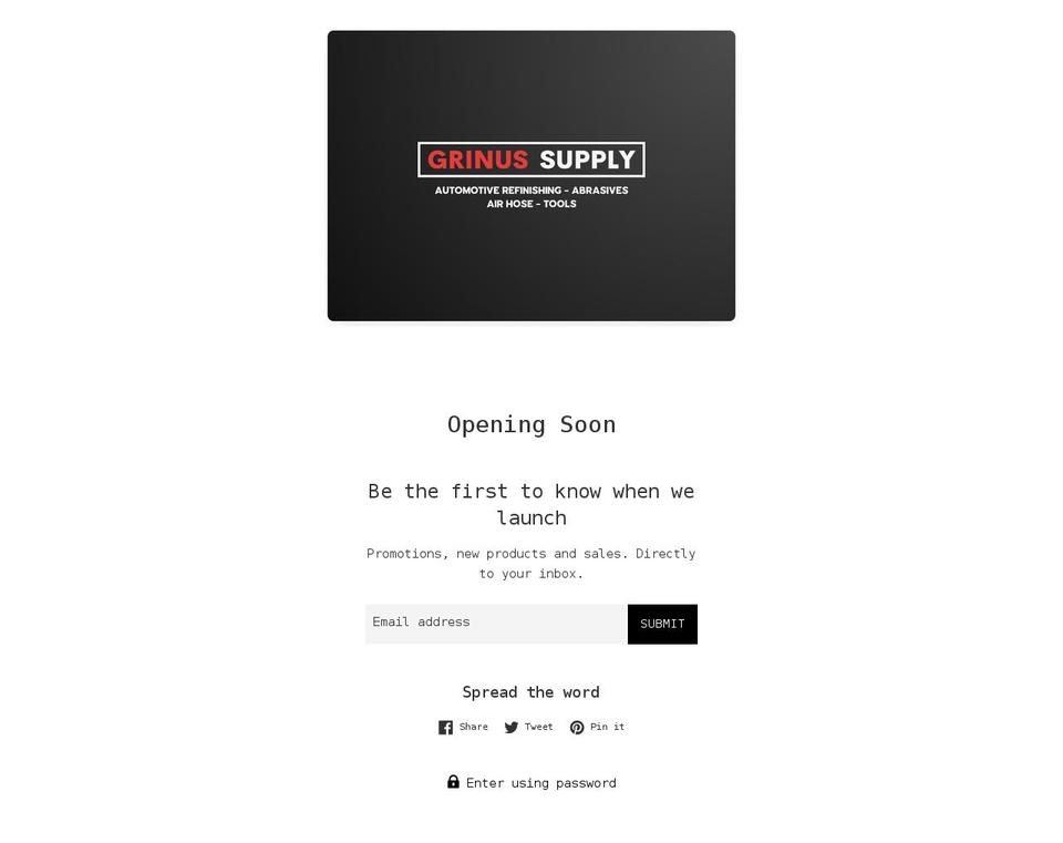 grinus.com shopify website screenshot