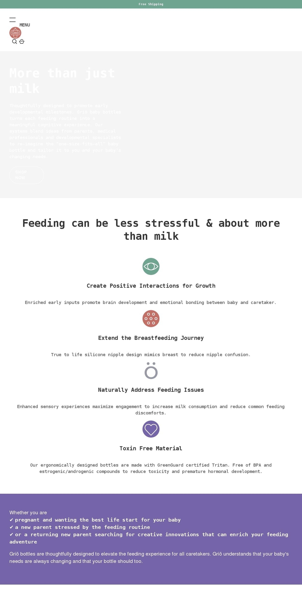 griobaby.com shopify website screenshot