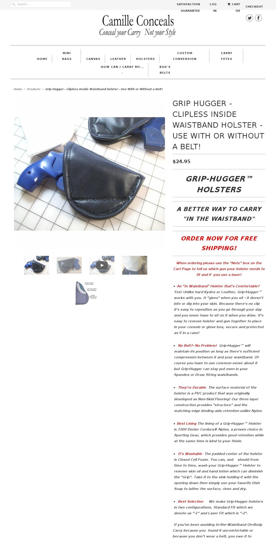 grip-hugger.com — Shopify storefront screenshot