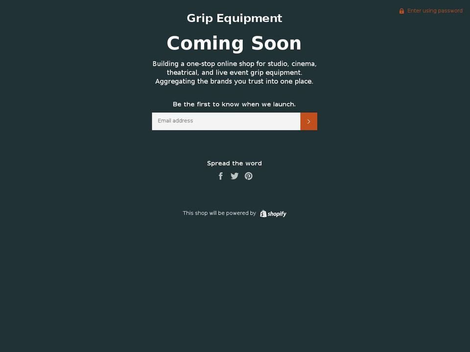 grip.equipment shopify website screenshot