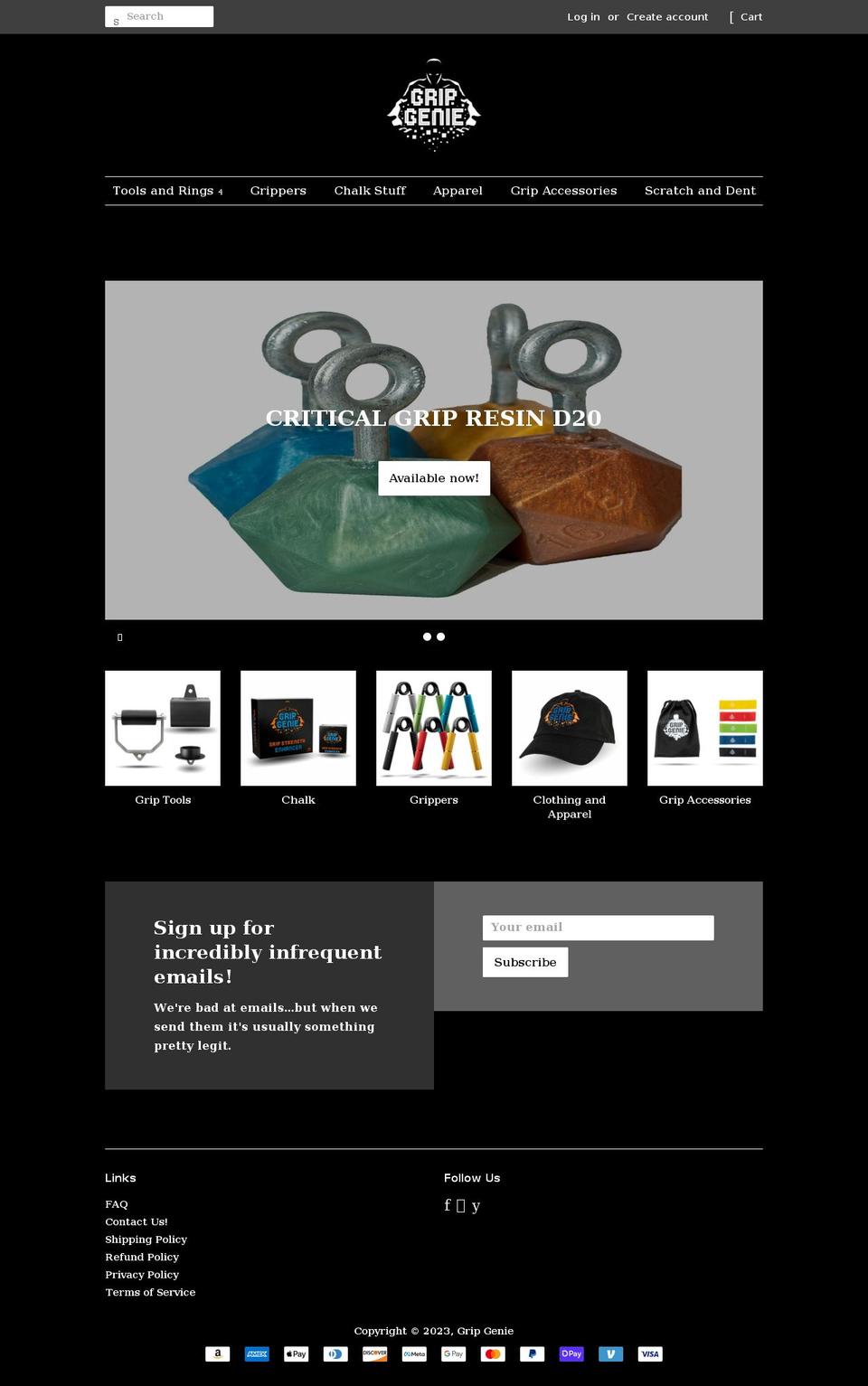 gripgenie.com shopify website screenshot