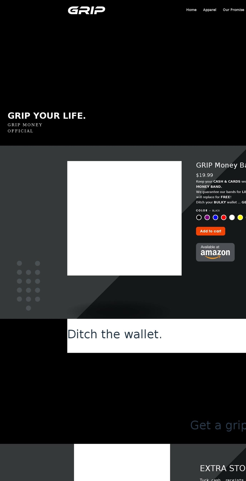 gripmoneyofficial.com shopify website screenshot