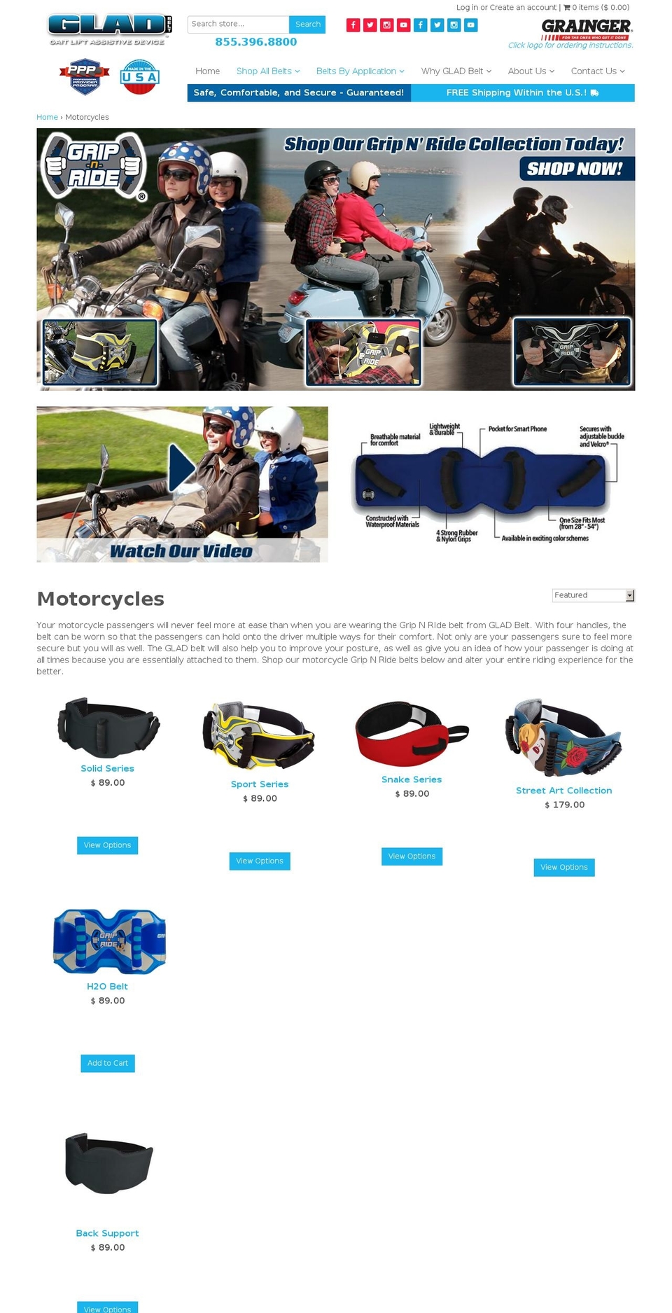 Work Amaron of theme-export-glad-belt Shopify theme site example gripnride.com