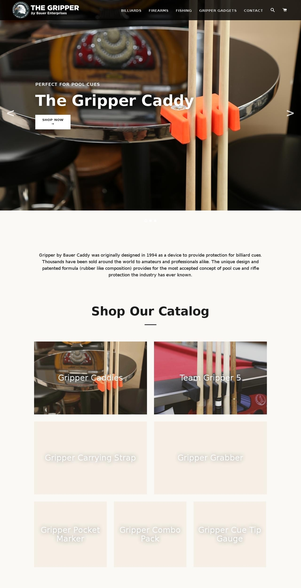 gripperbybauer.com — Shopify storefront screenshot
