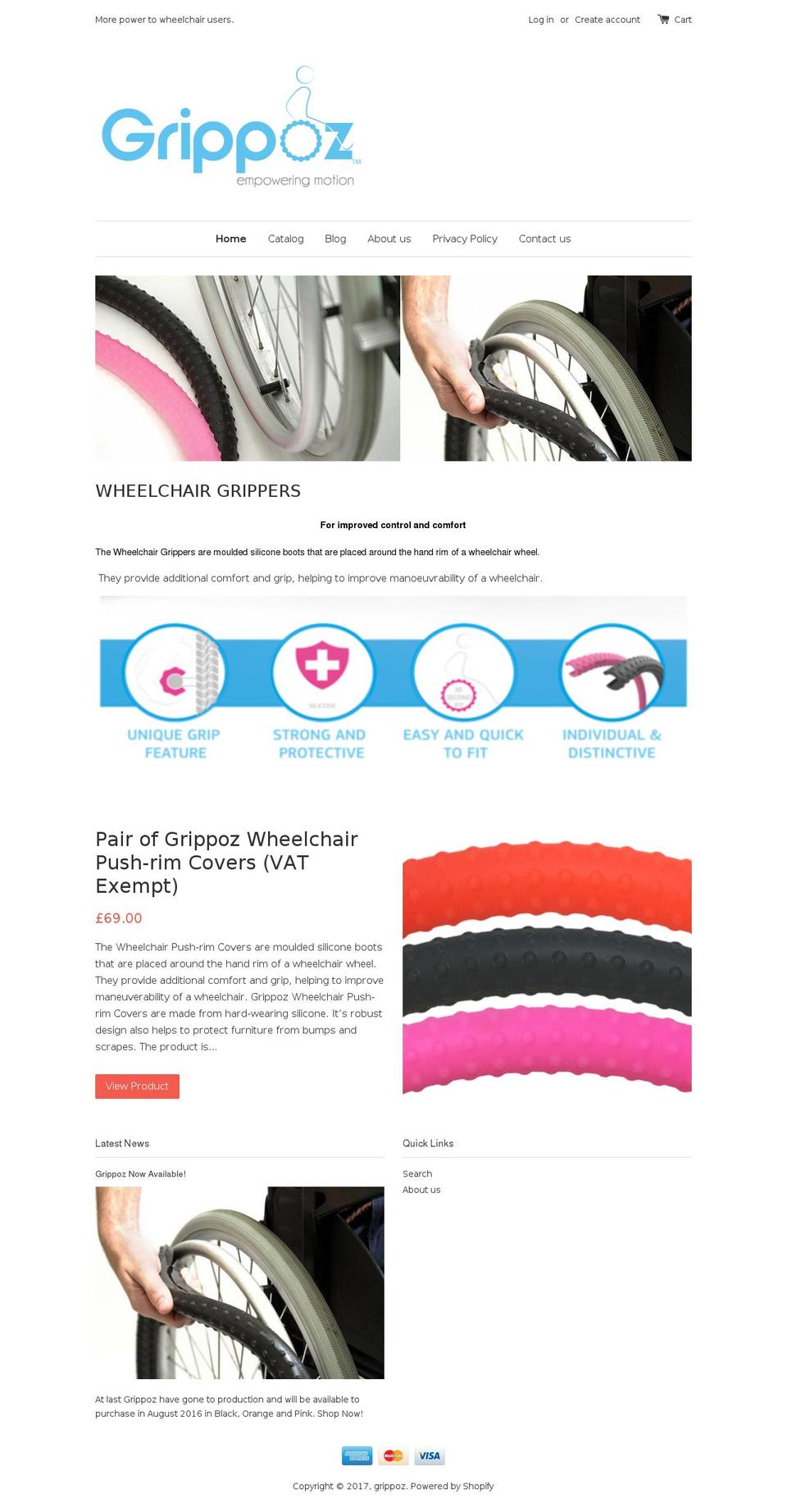 grippoz.com shopify website screenshot