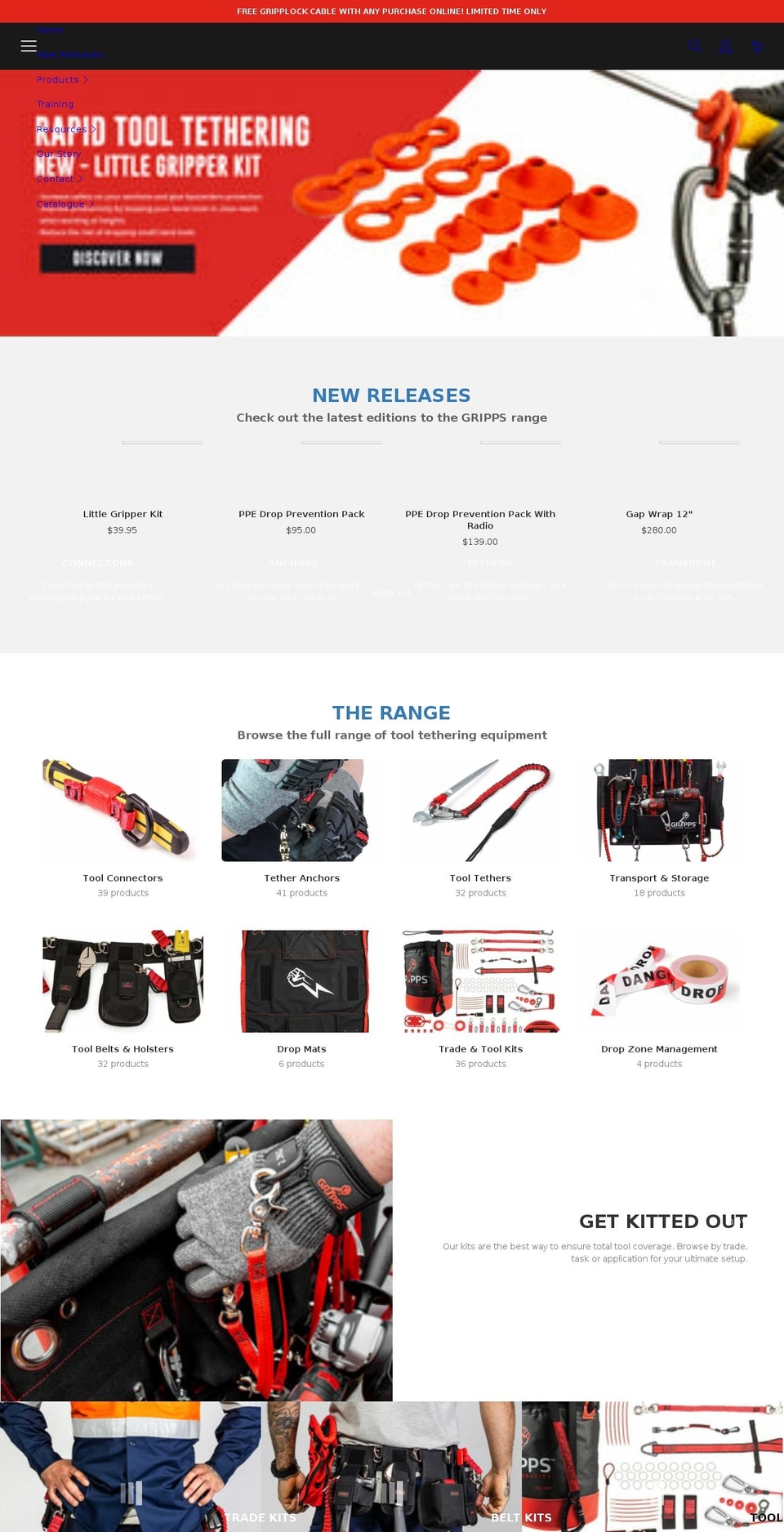 grippsglobal.com shopify website screenshot