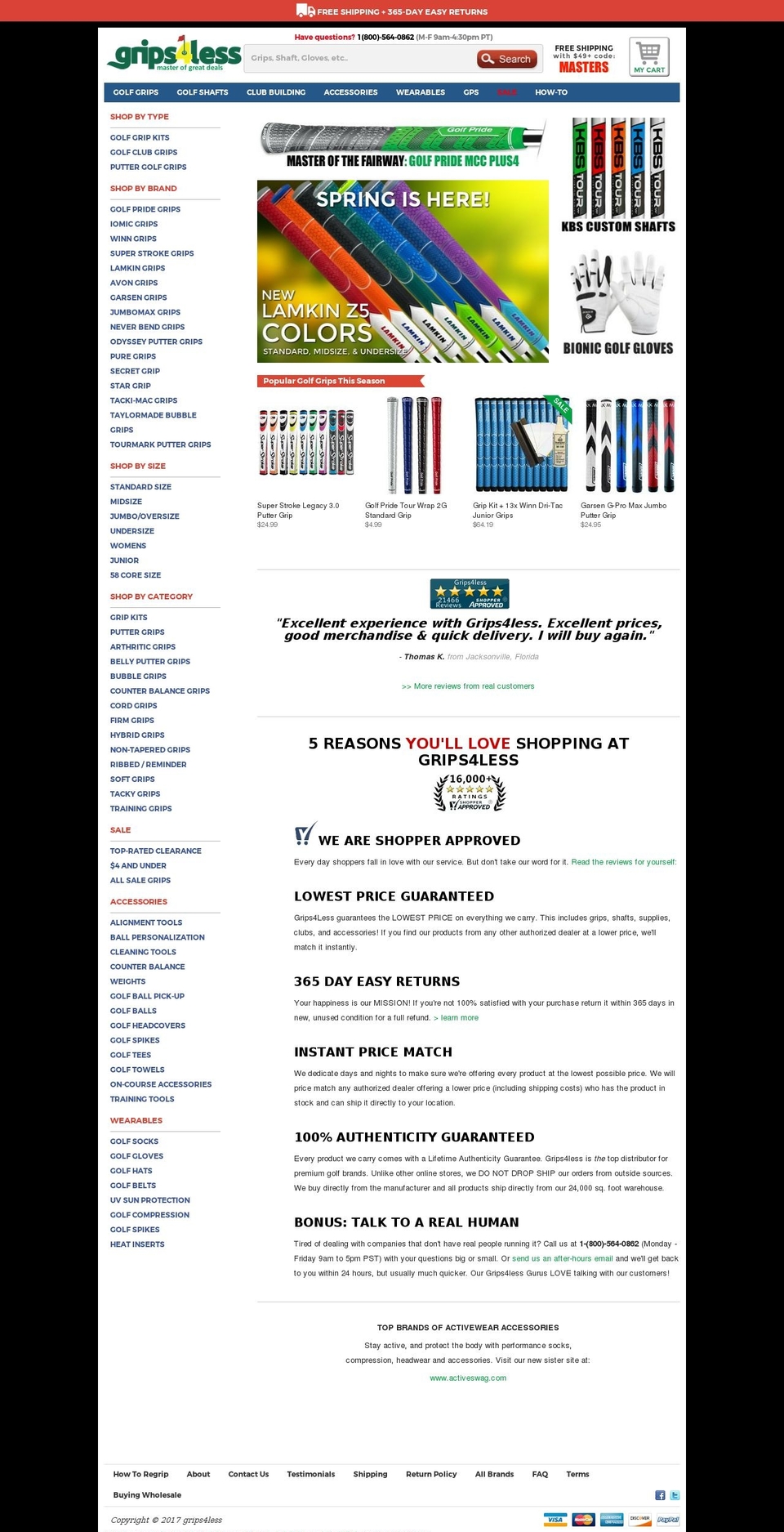 Post Black Friday 2016 (Desktop) Shopify theme site example gripsforless.com