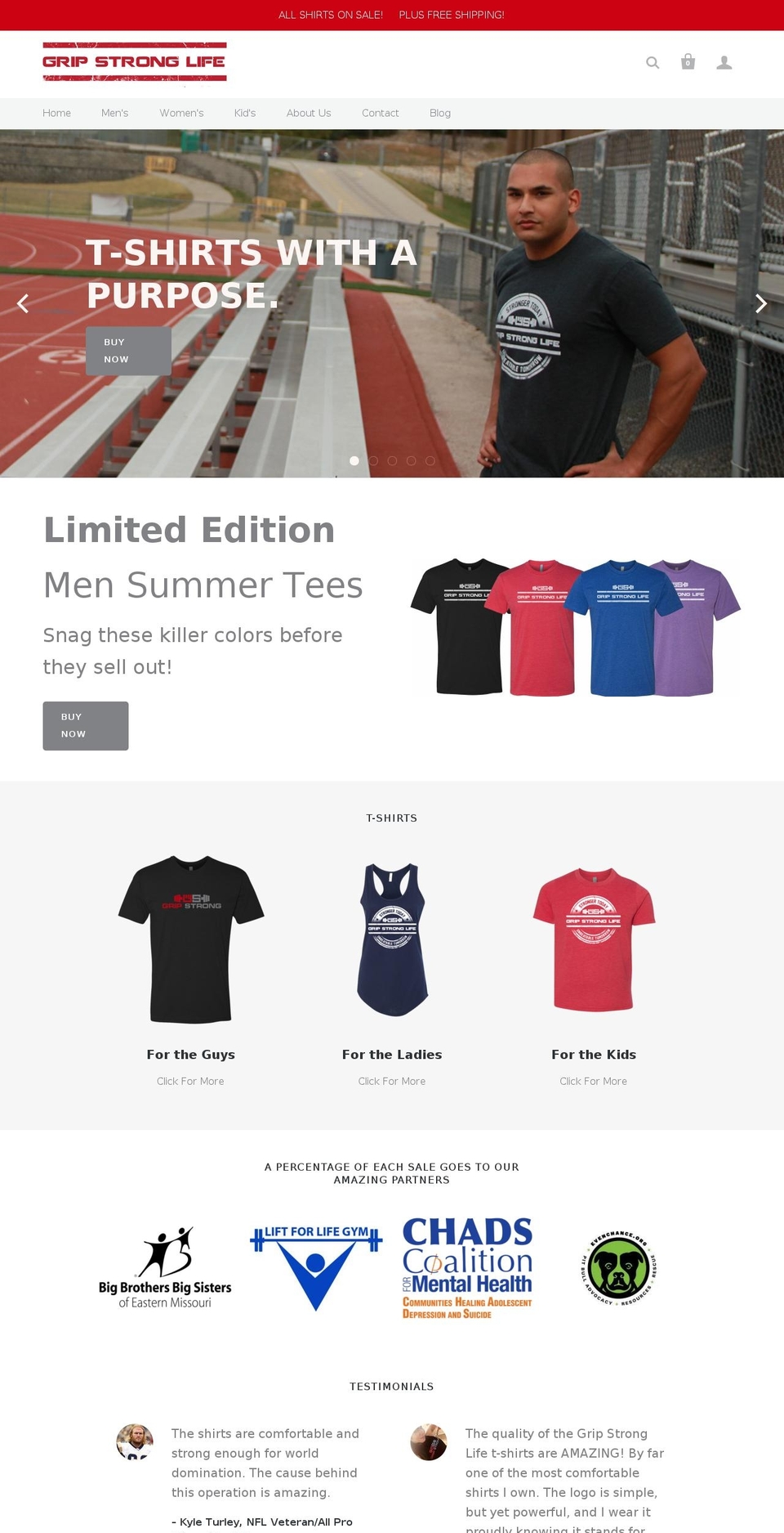 gripstronglife.com — Shopify storefront screenshot