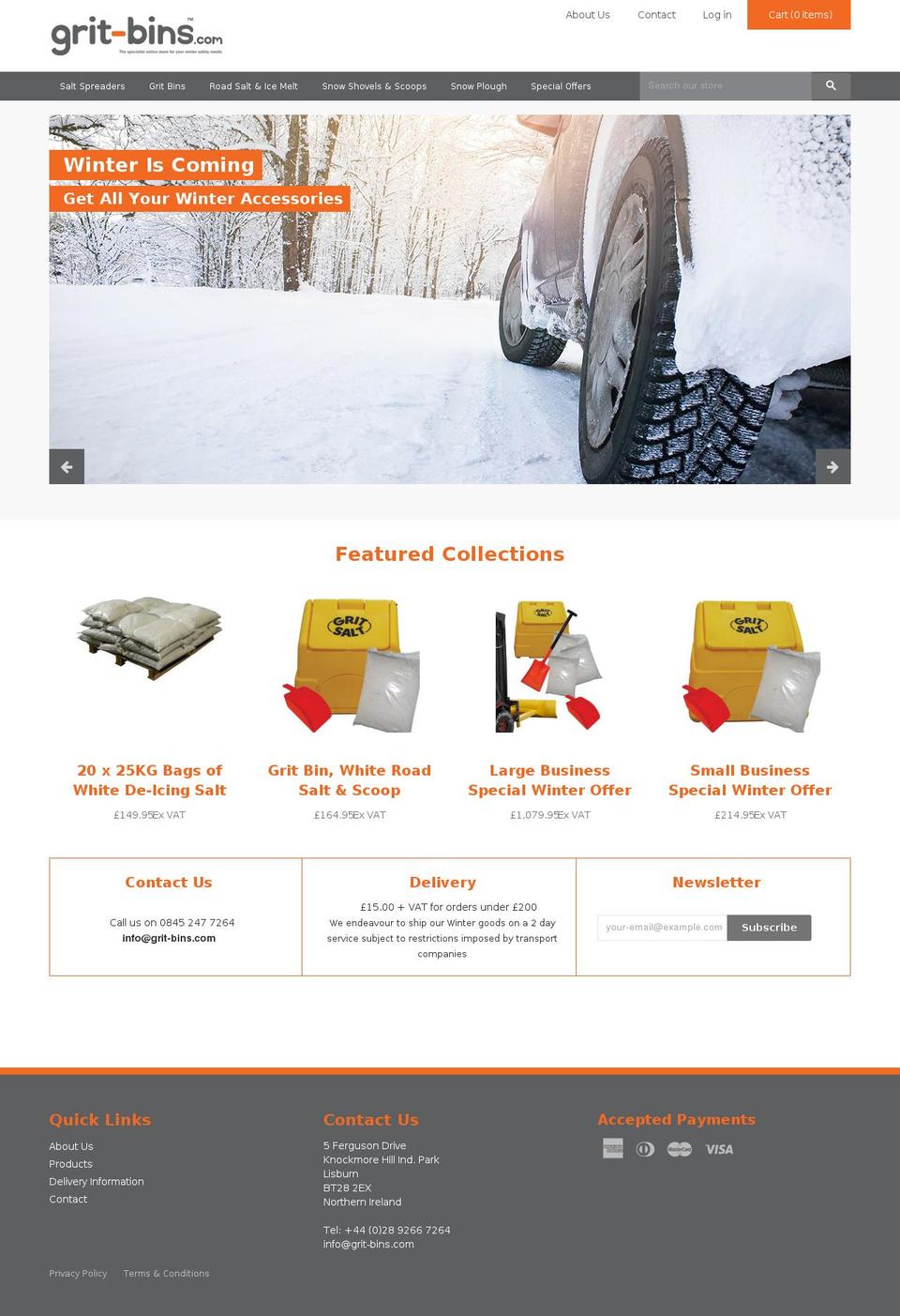 grit-bins.com shopify website screenshot