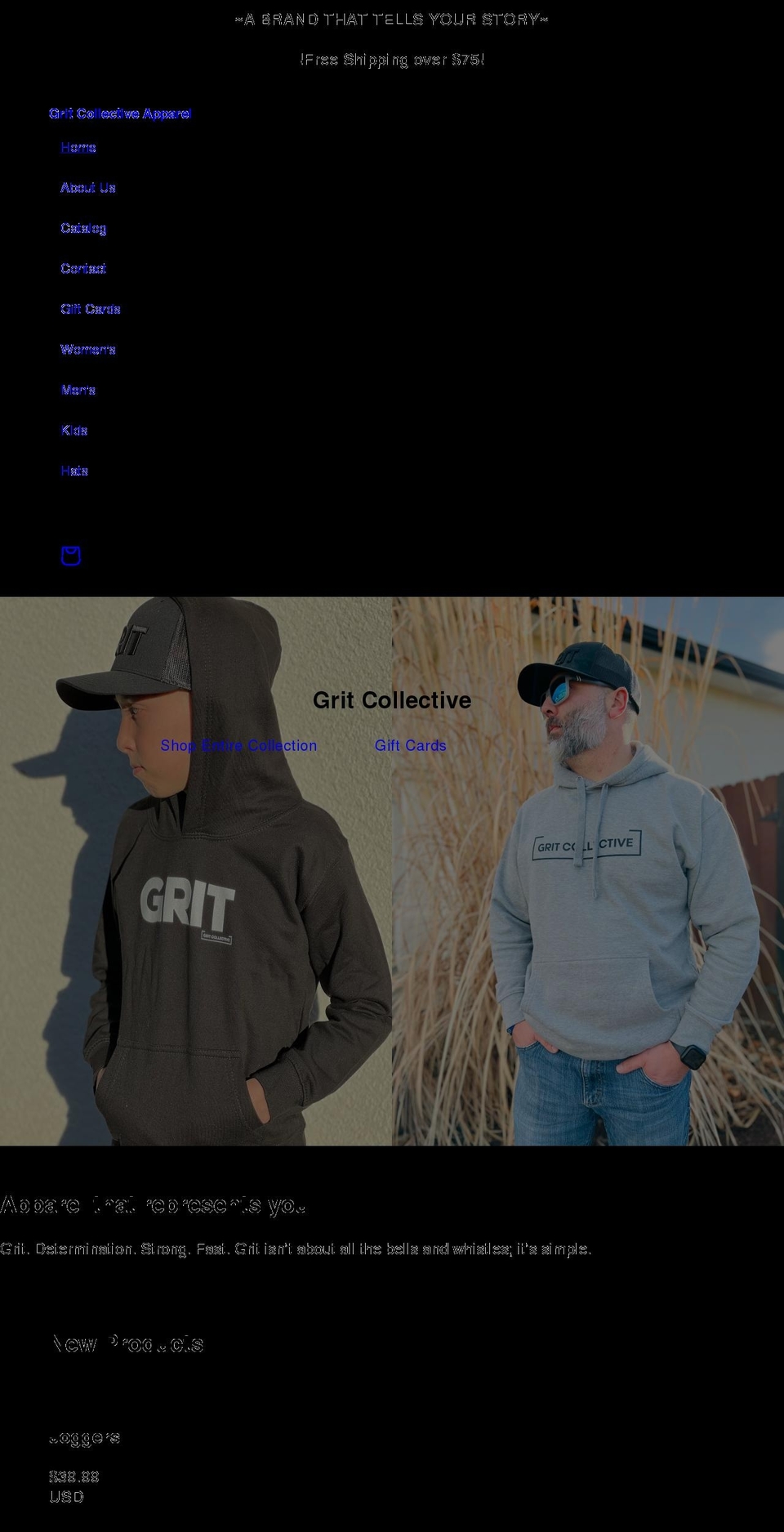 grit-collective.com shopify website screenshot