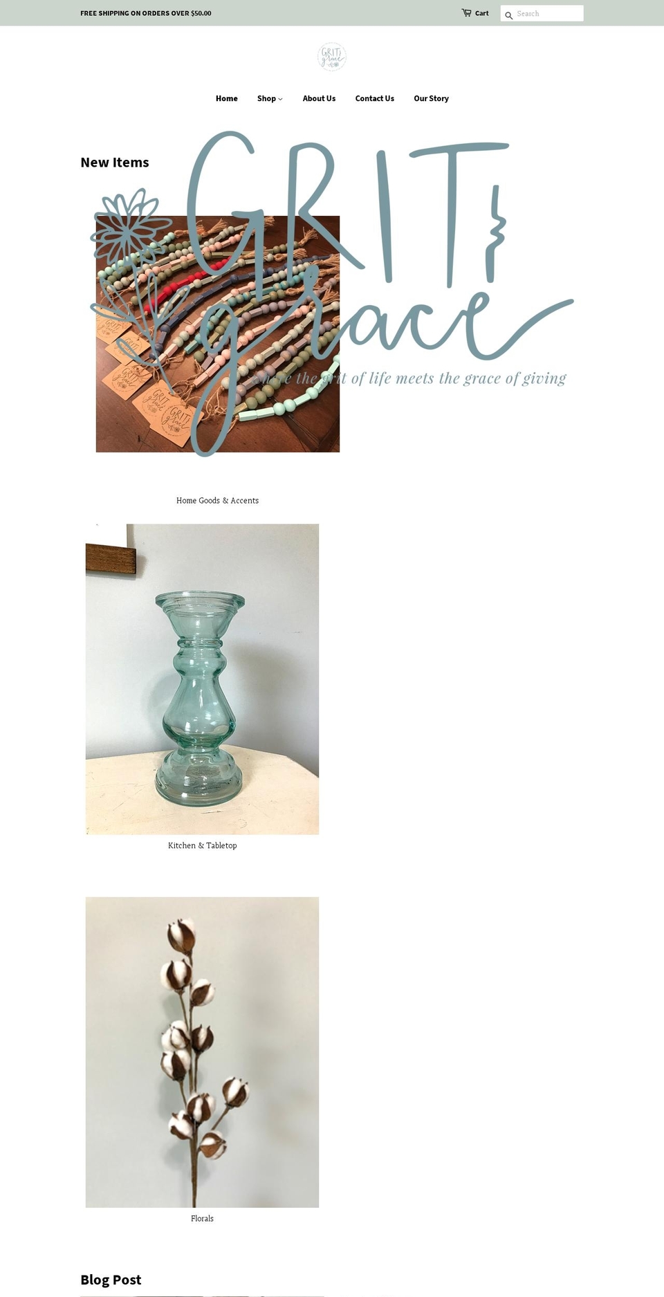gritandgraceonline.com — Shopify storefront screenshot