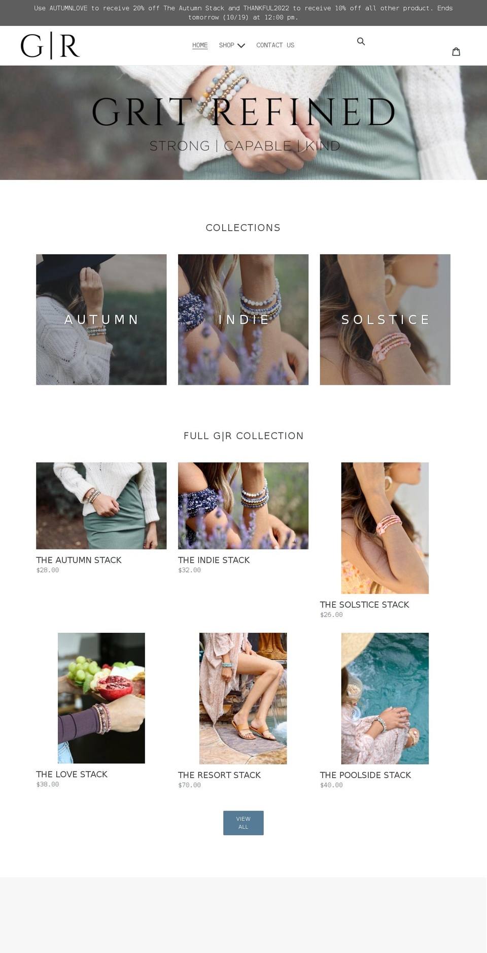 gritrefined.com shopify website screenshot