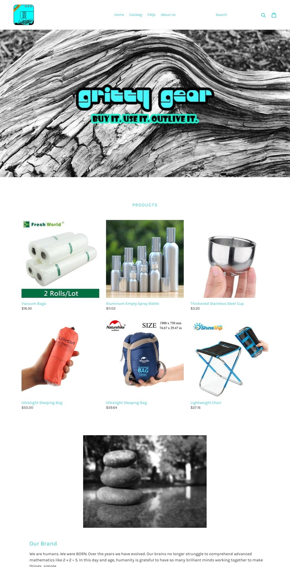 gritty-gear.com — Shopify storefront screenshot