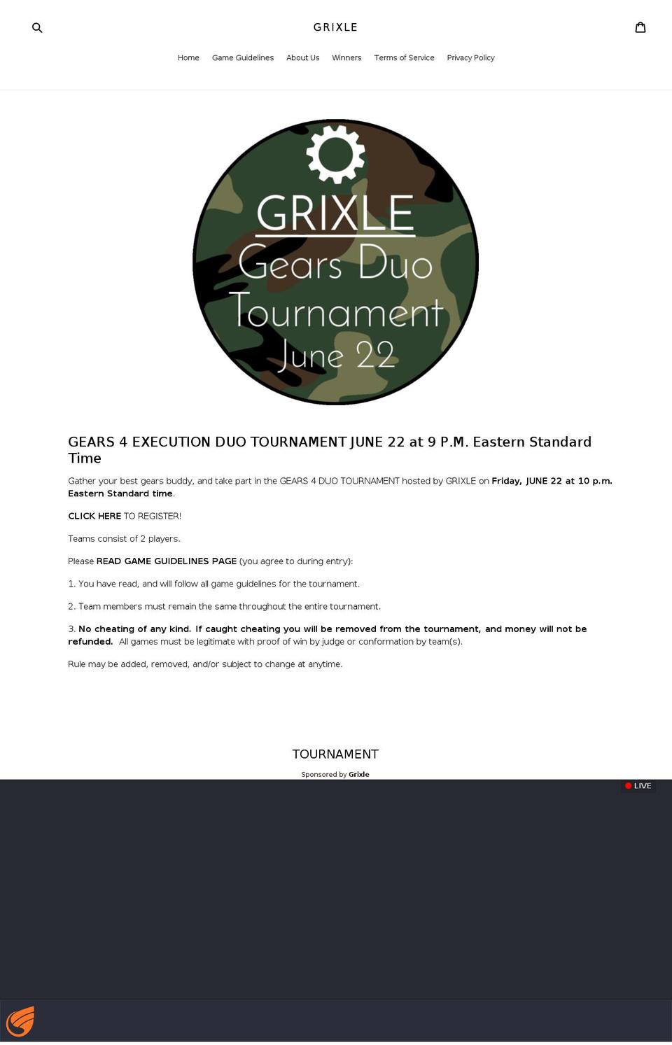 grixle.com — Shopify storefront screenshot
