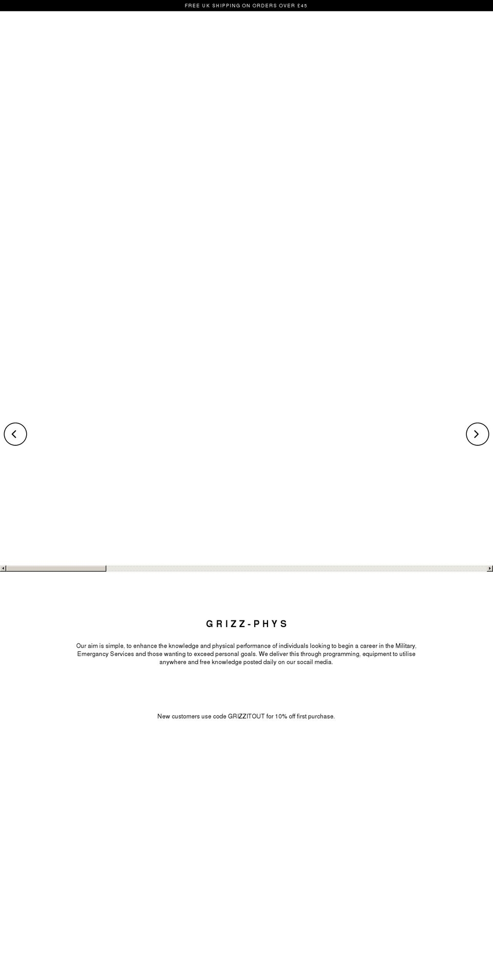 grizz-phys.com shopify website screenshot