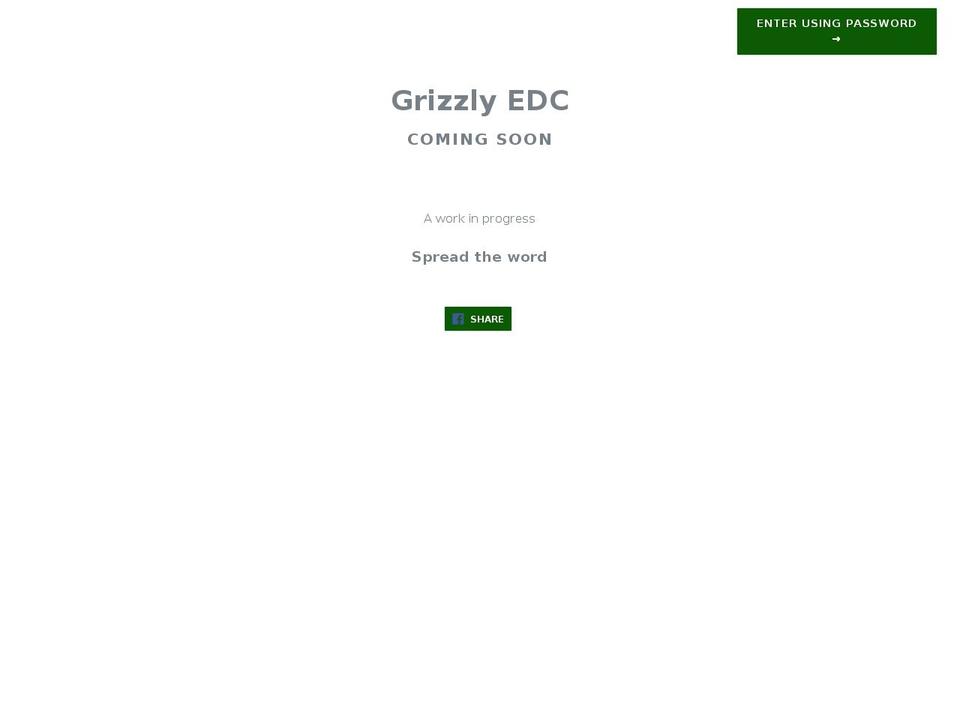 grizzlyedc.com — Shopify storefront screenshot