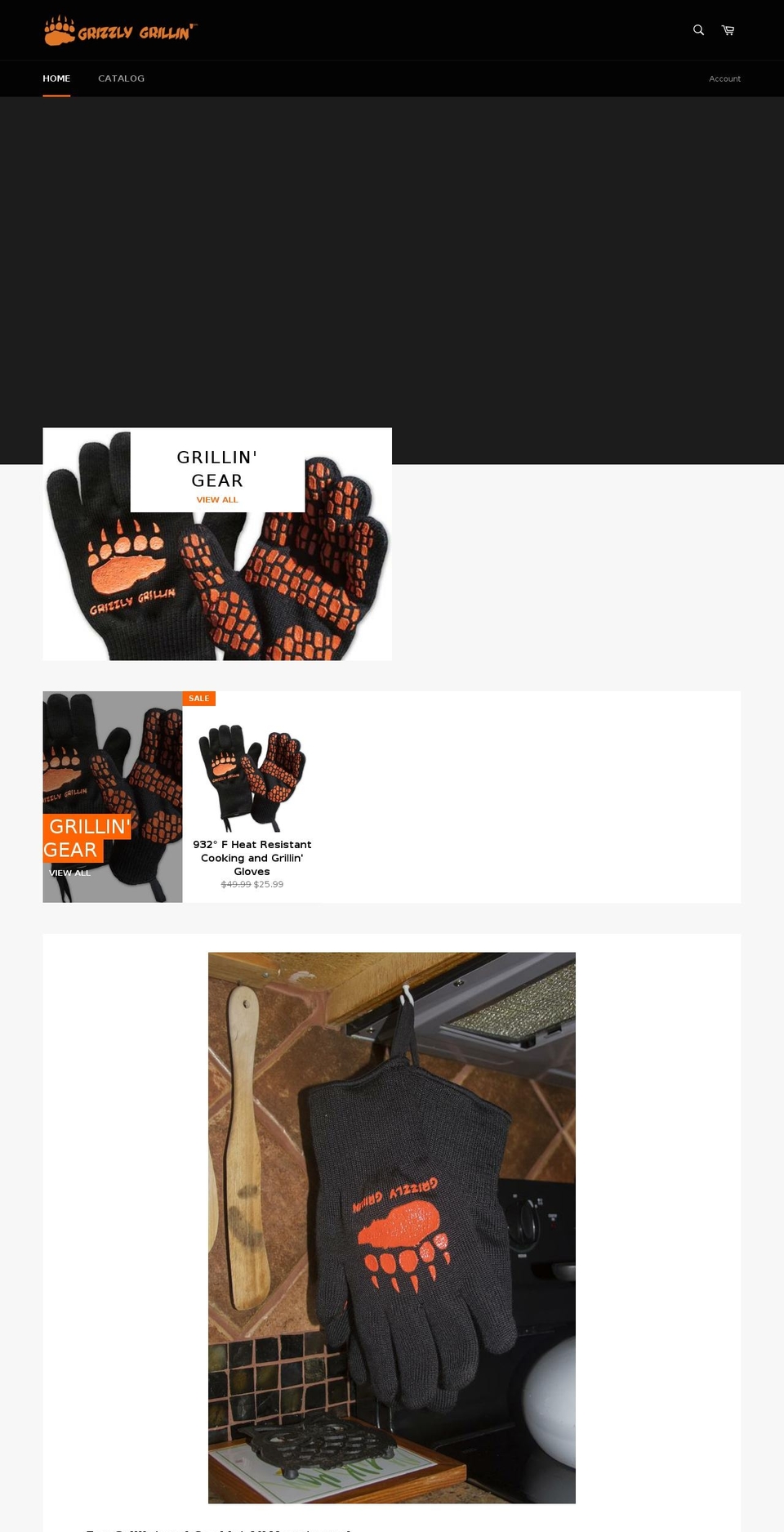 grizzlygrillin.com shopify website screenshot