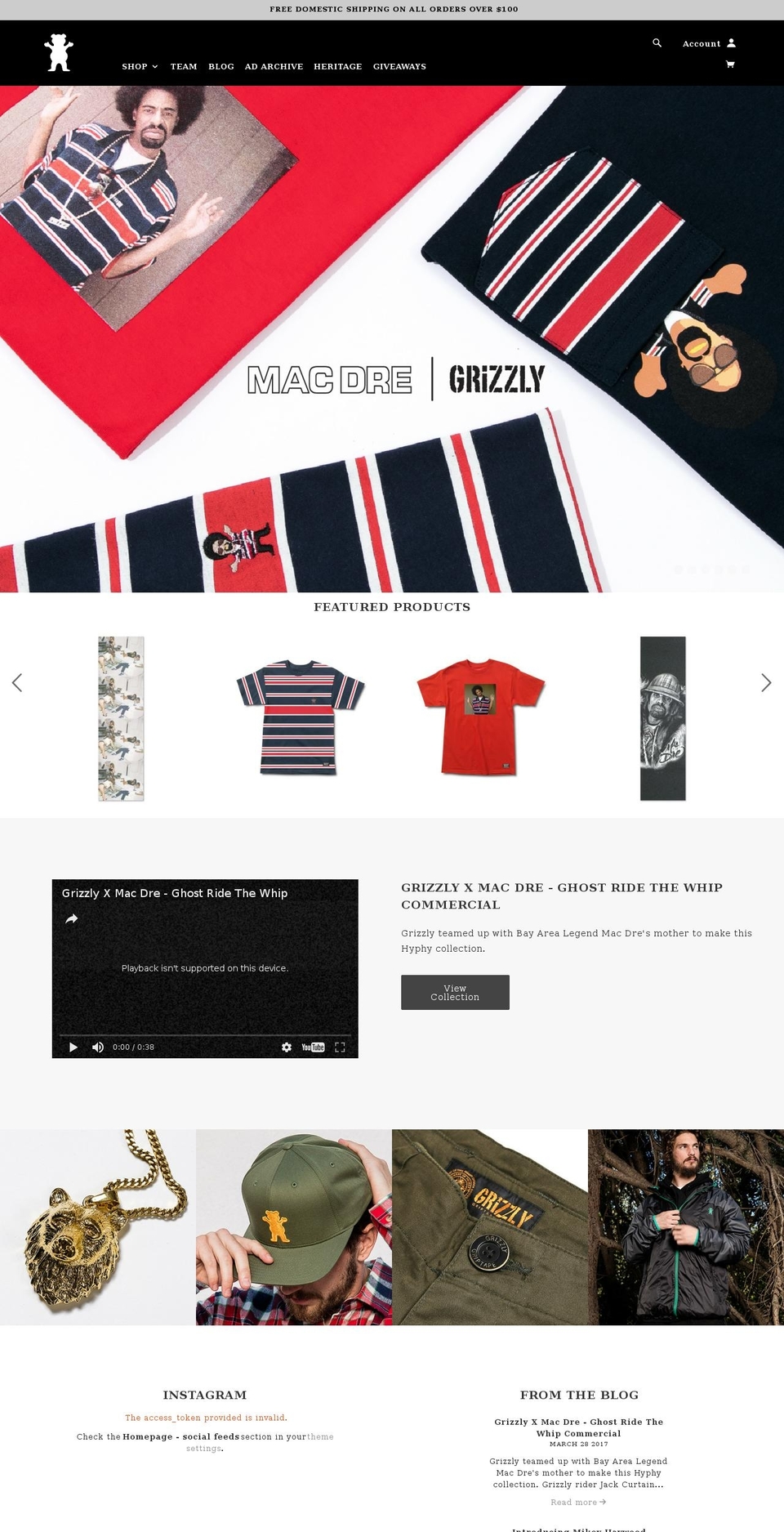 grizzlygriptape.com shopify website screenshot